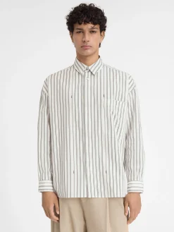 Outlet Jacquemus Het shirt met lange mouwen PrintBeigeStrip