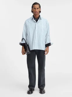 Clearance Jacquemus Het shirt met lange mouwen PrintBlueStripes