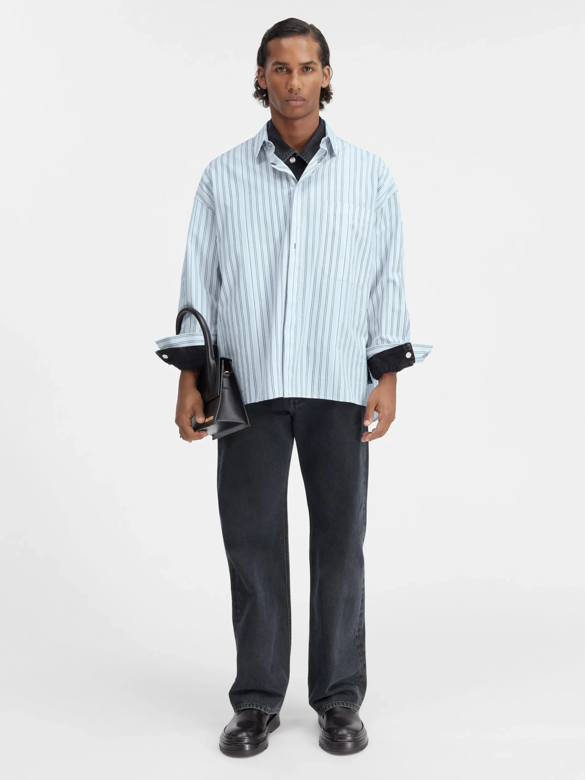 Clearance Jacquemus Het shirt met lange mouwen PrintBlueStripes