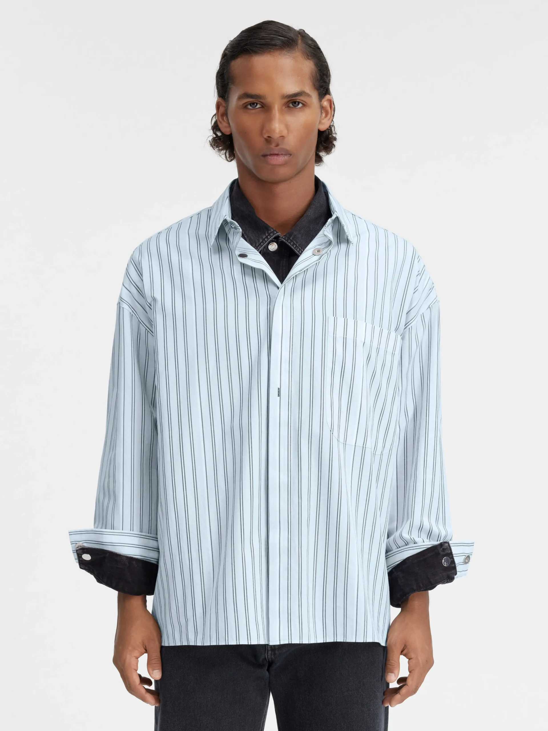 Clearance Jacquemus Het shirt met lange mouwen PrintBlueStripes