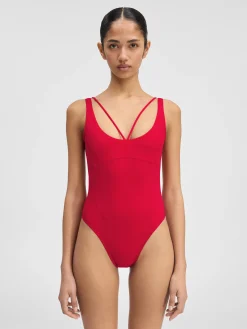 Clearance Jacquemus Het Signature badpak DarkRed