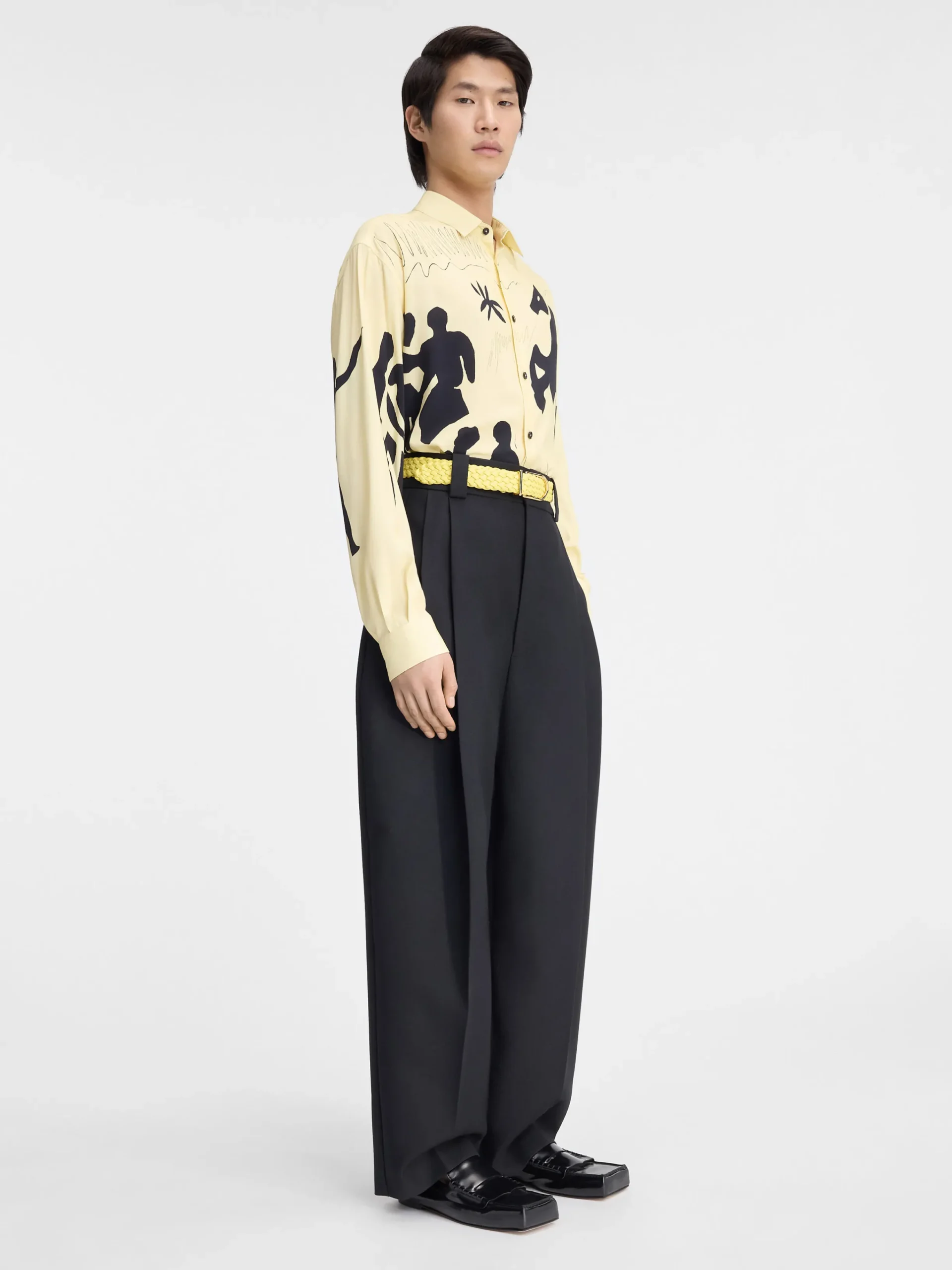 Clearance Jacquemus Het Simon shirt PrintHorseSceneYellow