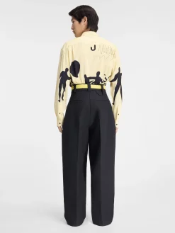 Clearance Jacquemus Het Simon shirt PrintHorseSceneYellow