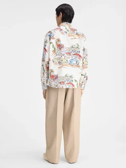 Best Jacquemus Het Simon shirt PrintCapriCarsWhite