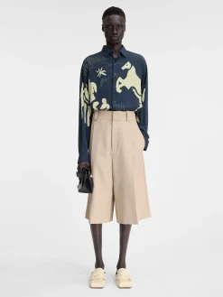 Hot Jacquemus Het Simon shirt PrintHorseSceneNavy