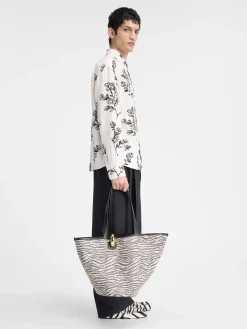 Discount Jacquemus Het Simon shirt PrintBlackFlowers