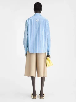 Discount Jacquemus Het Simon shirt JacquardBlue/White