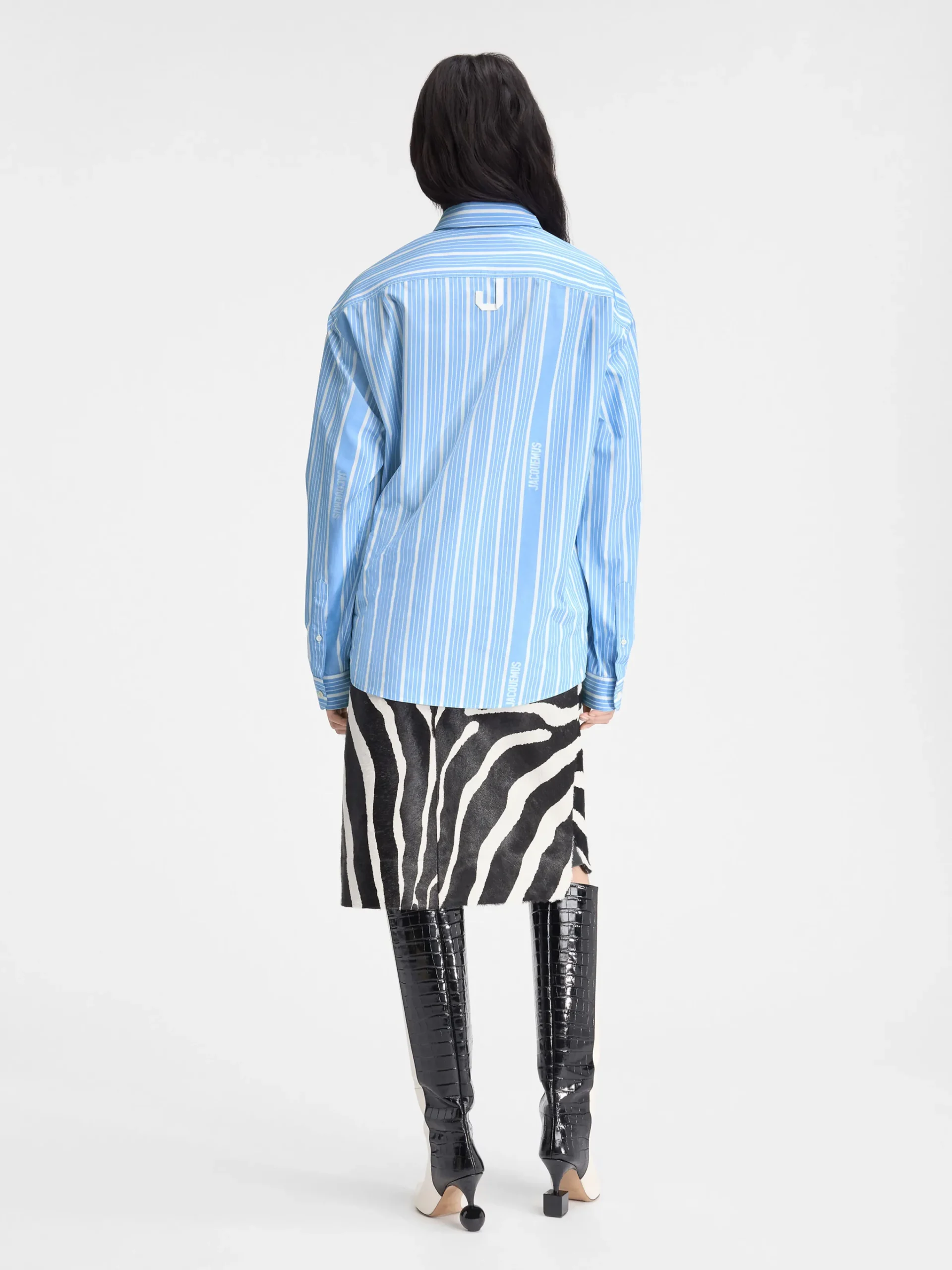 Online Jacquemus Het Simon shirt JacquardBlue/White