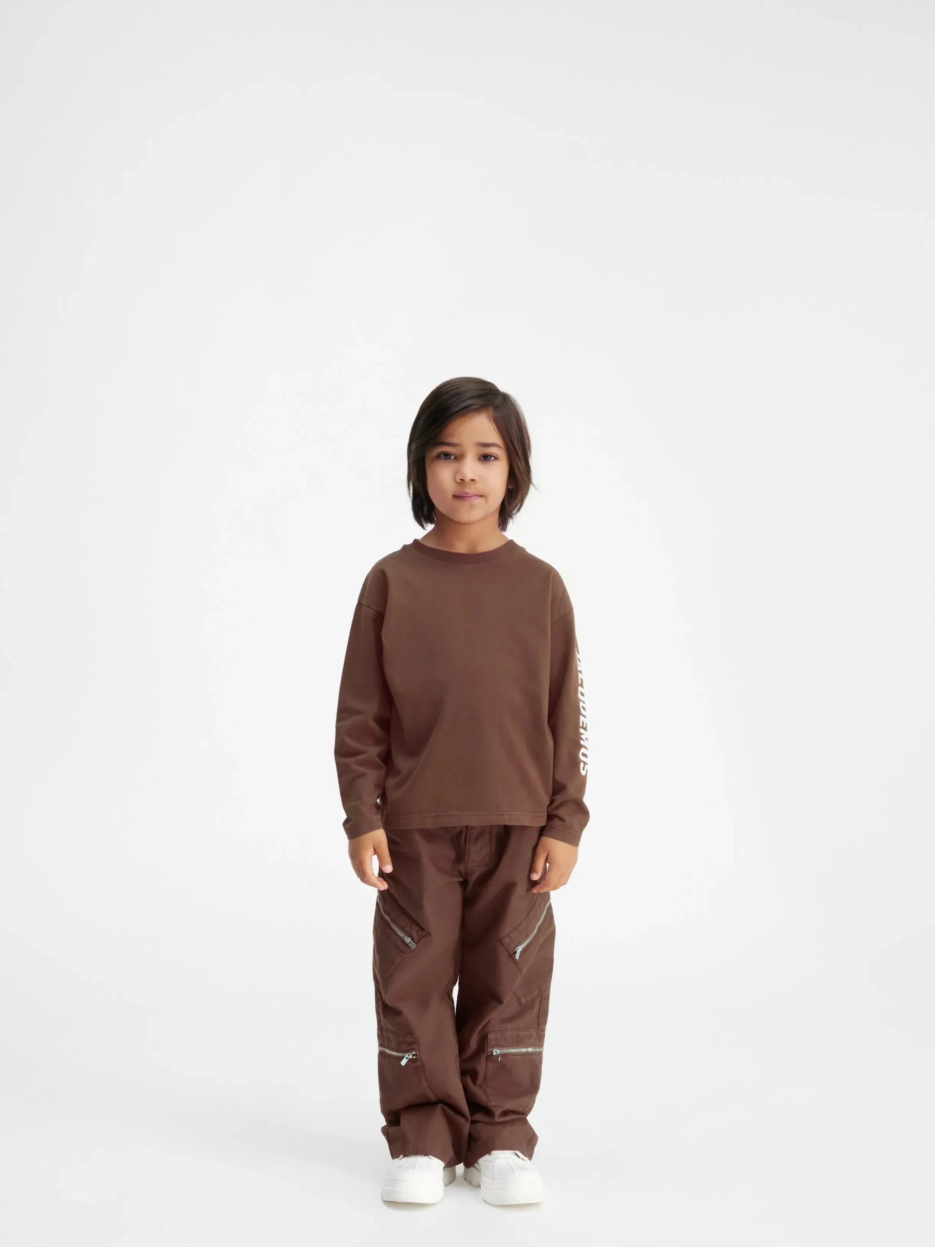 Discount Jacquemus Het T-shirt met lange mouwen voor kinderen DarkBrown