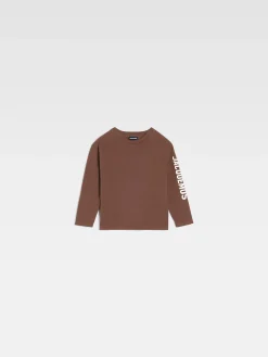Discount Jacquemus Het T-shirt met lange mouwen voor kinderen DarkBrown
