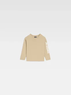Best Jacquemus Het T-shirt met lange mouwen voor kinderen DarkBeige