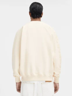 Fashion Jacquemus Het Typo sweatshirt LightBeige
