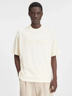 Best Jacquemus Het Typo T-shirt LightBeige