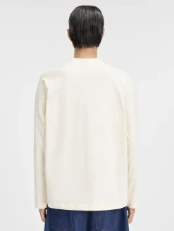 New Jacquemus Het Typo T-shirt met lange mouwen LightBeige