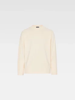 New Jacquemus Het Typo T-shirt met lange mouwen LightBeige