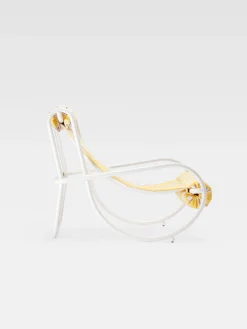 New Jacquemus Locus Solus fauteuil Gae Aulenti +Exteta StripesYellow