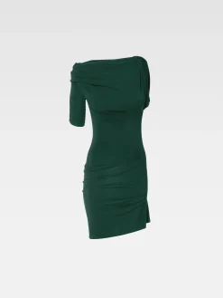 Hot Jacquemus The Drapeado mini dress DarkGreen