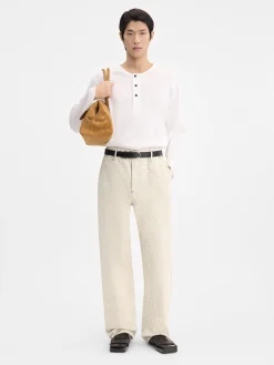 Clearance Jacquemus The Fernando de-N&icirc;mes denim pants CrocoBeige