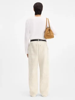 Clearance Jacquemus The Fernando de-N&icirc;mes denim pants CrocoBeige
