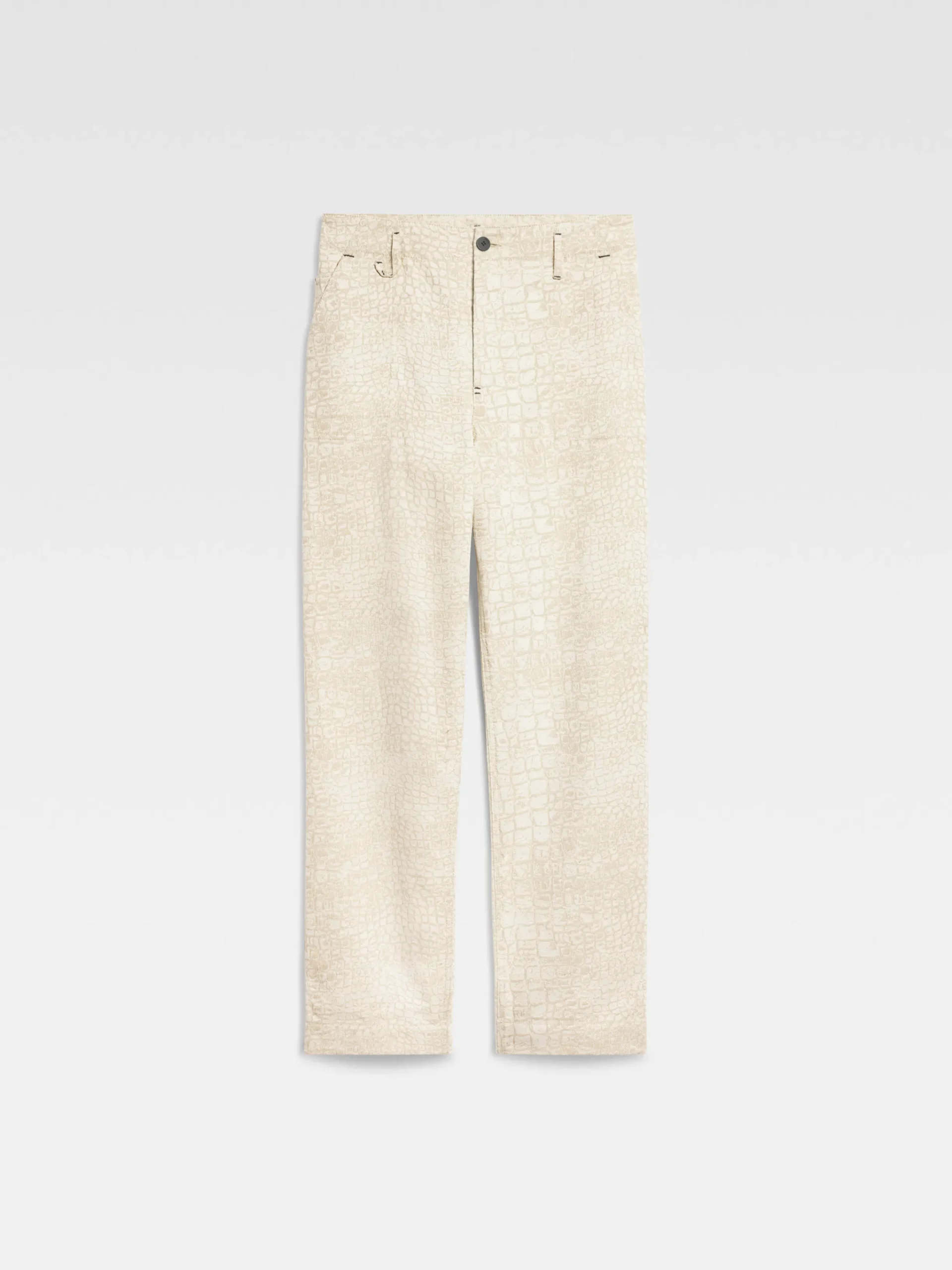 Clearance Jacquemus The Fernando de-Nîmes denim pants CrocoBeige