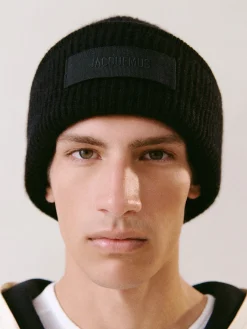 New Jacquemus The Gros Grain beanie Black