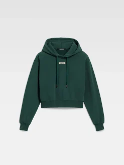 Best Jacquemus The Gros Grain hoodie DarkGreen2