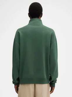 Discount Jacquemus The Gros Grain zipped-rollneck sweatshirt DarkGreen2