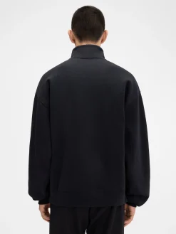 Best Jacquemus The Gros Grain zipped-rollneck sweatshirt Black