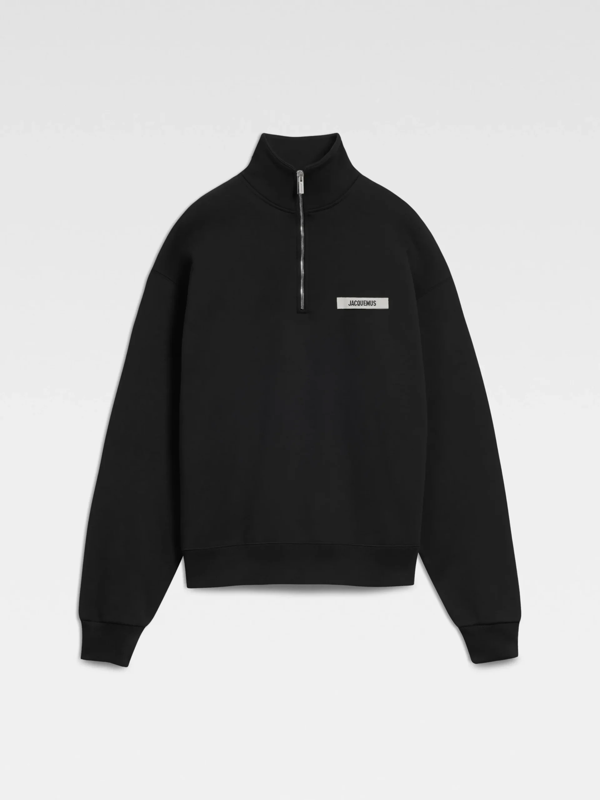 Best Jacquemus The Gros Grain zipped-rollneck sweatshirt Black