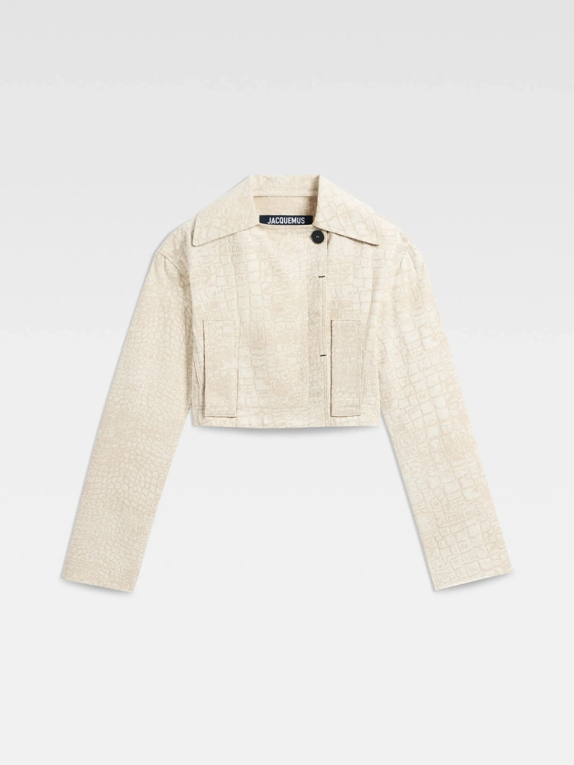 Hot Jacquemus The Marino de-Nîmes denim jacket CrocoBeige