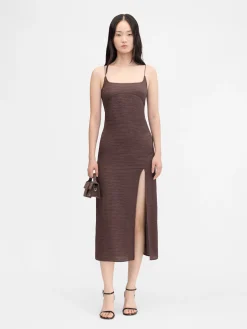 Fashion Jacquemus The Notte dress CrocoBrown