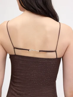 Fashion Jacquemus The Notte dress CrocoBrown